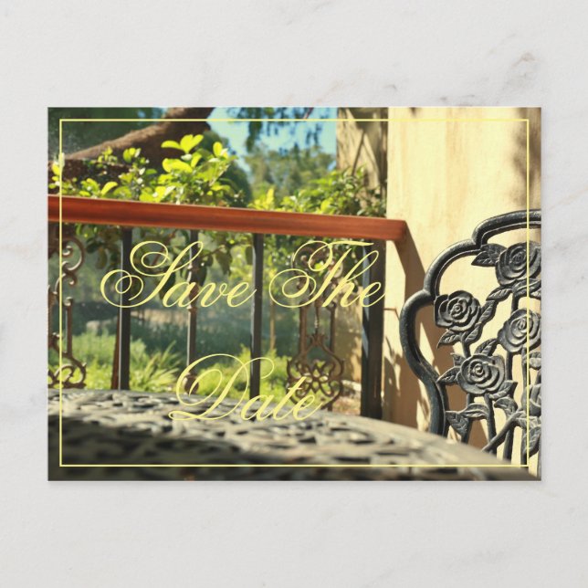 Save The Date Villa Feel Beautiful Postcard (Front)