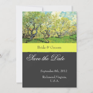Save the Date, Vincent van Gogh,Orchard in Blossom Date