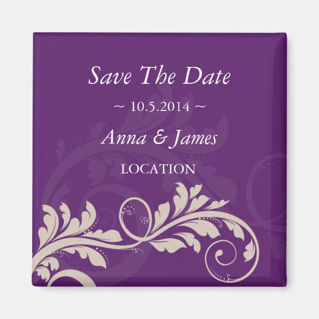 Save the date ~ Vine 2 Magnet (Front)