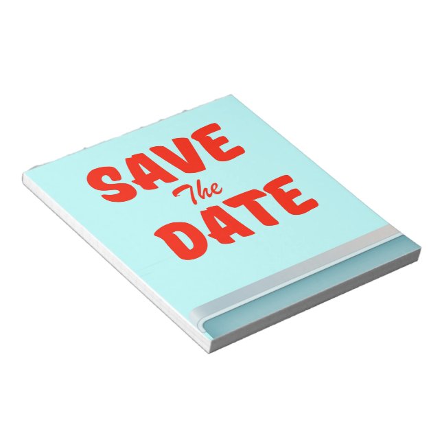Save the Date vintage american Diner Notepad (Angled)