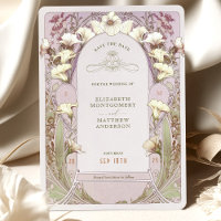 Save the Date Vintage Art Nouveau by Mucha Invitat