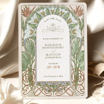 Save the Date Vintage Art Nouveau by Mucha Invitat Invitation<br><div class="desc">Art Nouveau Vintage Save the Date wedding cards by Alphonse Mucha in a floral, romantic, and whimsical design. Victorian flourishes complement classic art deco fonts. Please enter your custom information, and you're done. If you wish to change the design further, click the blue "Customise It" button. Thank you so much...</div>