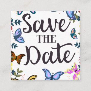 Save the Date Vintage Butterflies. Enclosure Card