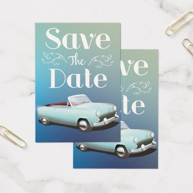 Save the Date Vintage Classic Car (Office)