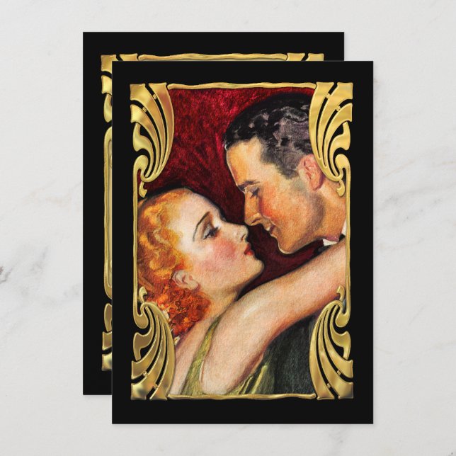 Save the Date Vintage Couple (Front/Back)