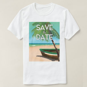 Save the Date vintage fishing boat T-Shirt