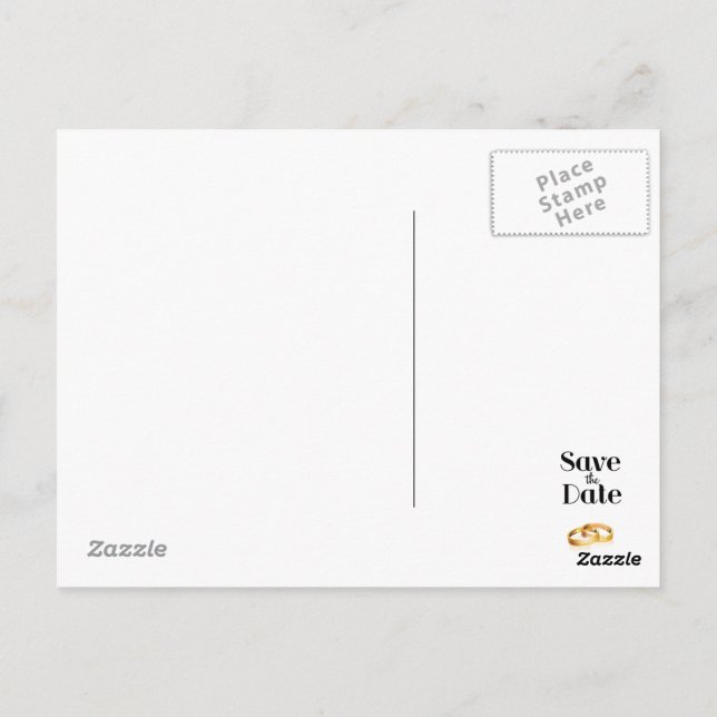 Save the Date vintage Prop Plane Postcard (Back)