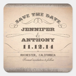 save the date vintage typography old stickers