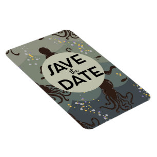 Save the Date Vintage Underwater Magnet