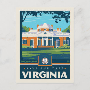 Save the Date Virginia Invitation Postcard