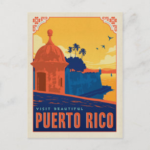 Save the Date   Visit Beautiful Puerto Rico Announcement Postcard