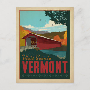 Save the Date -Visit Scenic Vermont Announcement Postcard