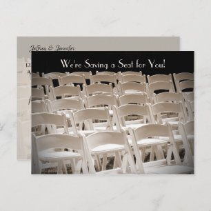 Save the Date Vow Renewal Ceremony Chairs Announcement Postcard