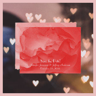 Save the Date Wedding Announcement Coral Pink Postcard