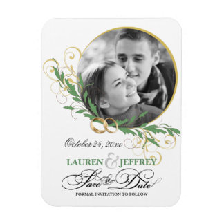 Save the Date Wedding Announcement Stick-on Magnet