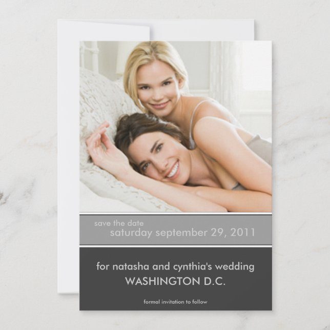 Save the Date Wedding Announcements {Colour Block} (Front)