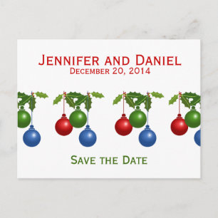 Save the Date Wedding Announcements Holly Balls