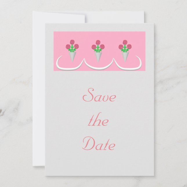Save the Date--Wedding Bouquets Invitation (Front)