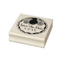 Save the Date Wedding Cake Love Rubber Stamp