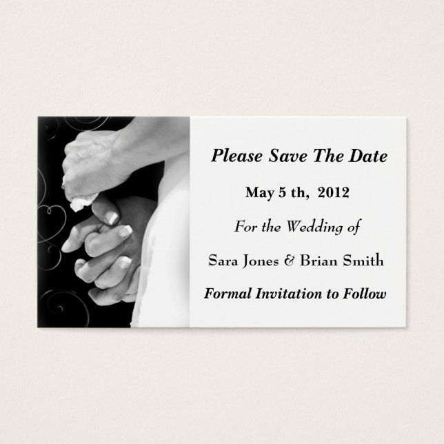 Save The Date Wedding Card (Front)