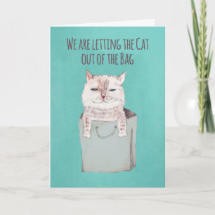 Save the date, Wedding, Cat out of the bag Announcement