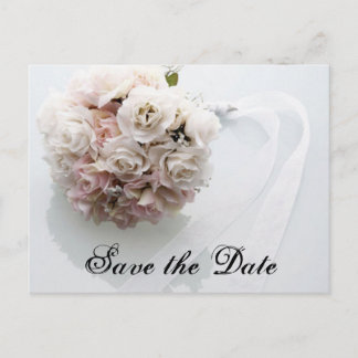 Save the Date - Wedding Flowers Announcement Postcard