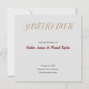 Save the Date Wedding Grey Professional Classical
