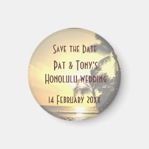 Save the Date Wedding in Hawaii Magnet