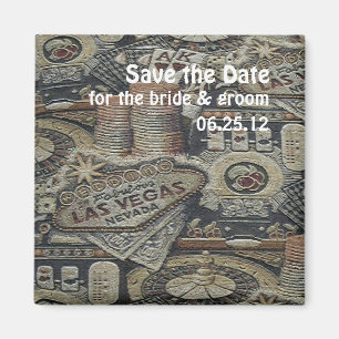 Save the Date Wedding In Las Vegas Magnet