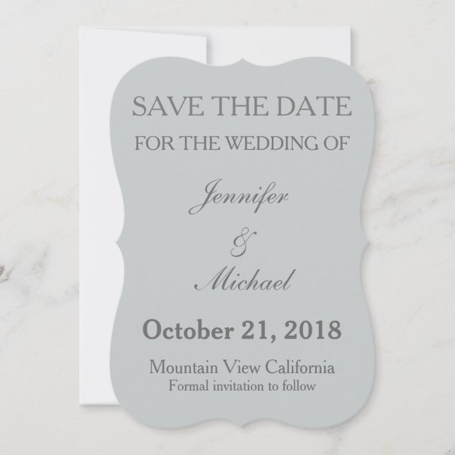 Save the Date Wedding Invitation (Front)