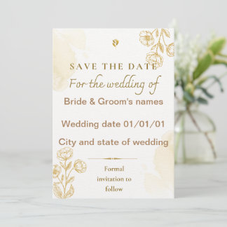 Save the date wedding invitation
