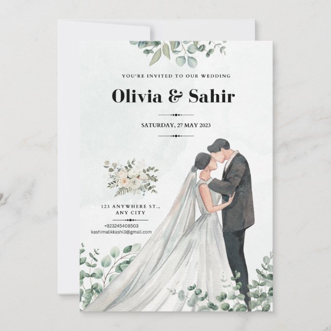 Save the date wedding invitation cards edit able  (Front)