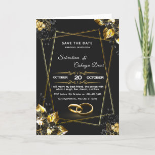 Save the Date Wedding Invitation – Elegant Floral