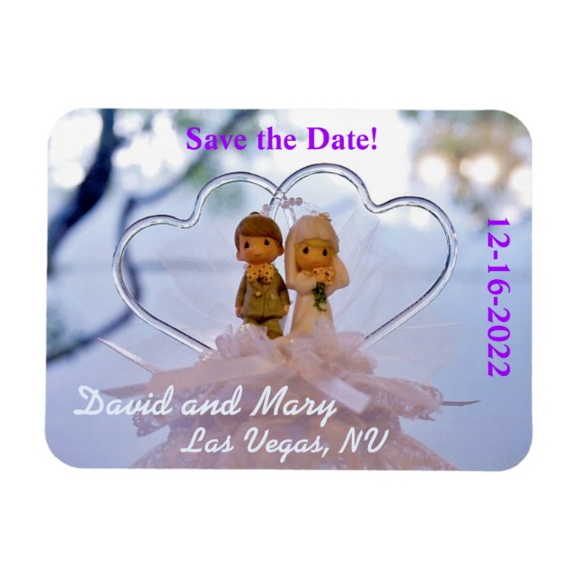 Save the Date Wedding Magnet (Horizontal)