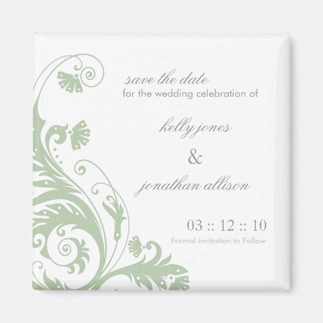 Save the Date Wedding Magnet (Front)