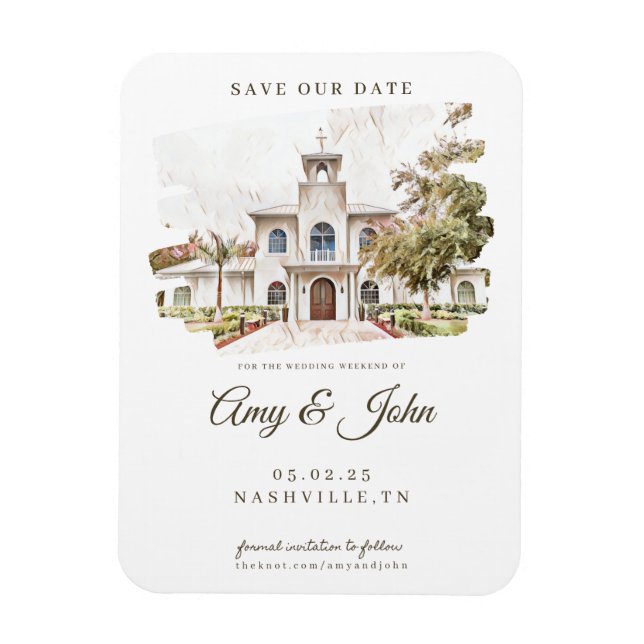 Save the Date Wedding Magnet (Vertical)