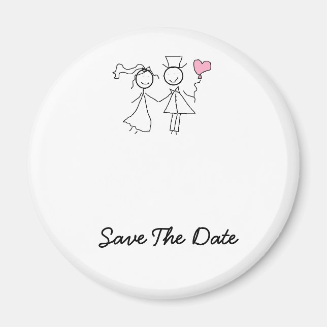 Save The Date Wedding Magnets (Front)