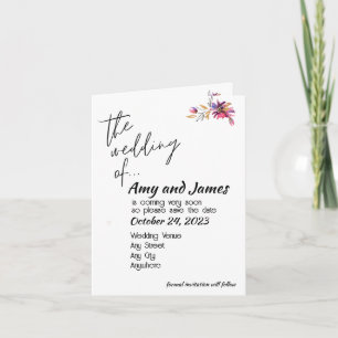 SAVE THE DATE wedding notice Invitation