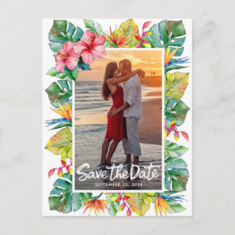 Save The Date Wedding | Photo Tropical Postcard