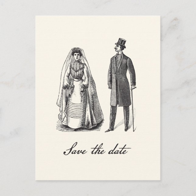 Save the Date Wedding Postcard (Front)