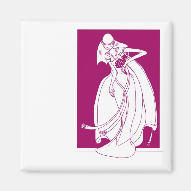 Save the date wedding reminder magnet (Front)