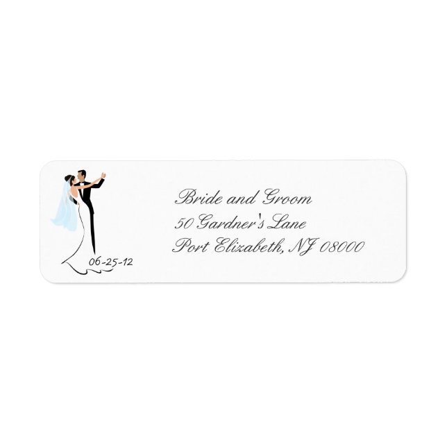Save the Date Wedding Return Address Labels (Front)
