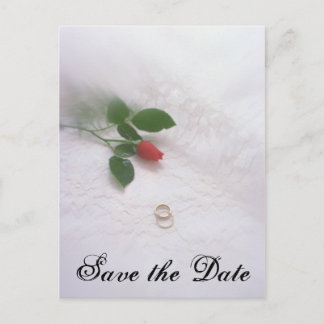 Save the Date - Wedding Rings Announcement Postcard