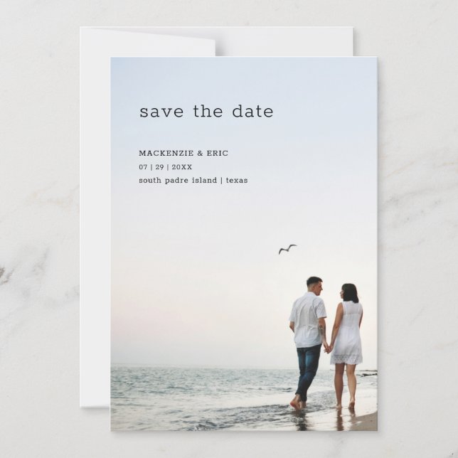 Save The Date Wedding Single Photo Magnets (Front)