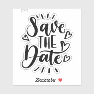 Save the Date Wedding Stickers