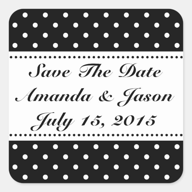 Save the date wedding stickers (Front)