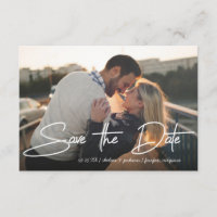 Save the Date Wedding Stylish Pen Stroke Script