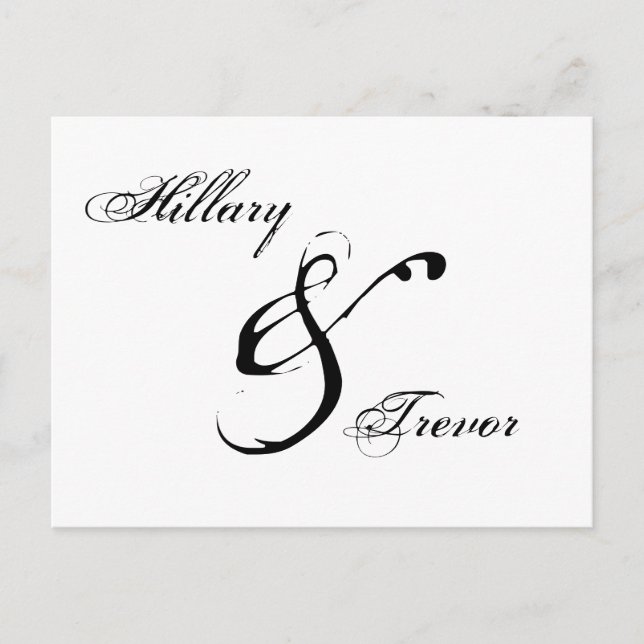 Save the Date. Wedding Thank You Announcement Postcard (Front)