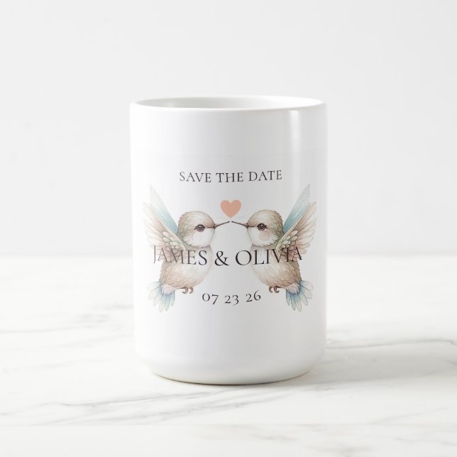 Save the Date Wedding Themed Coffee Mug (Center)