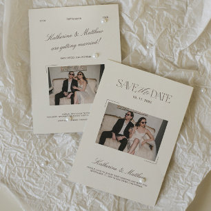 Save the Date Wedding with Photo Invitation